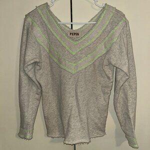 Grey V-neck Sweatshirt